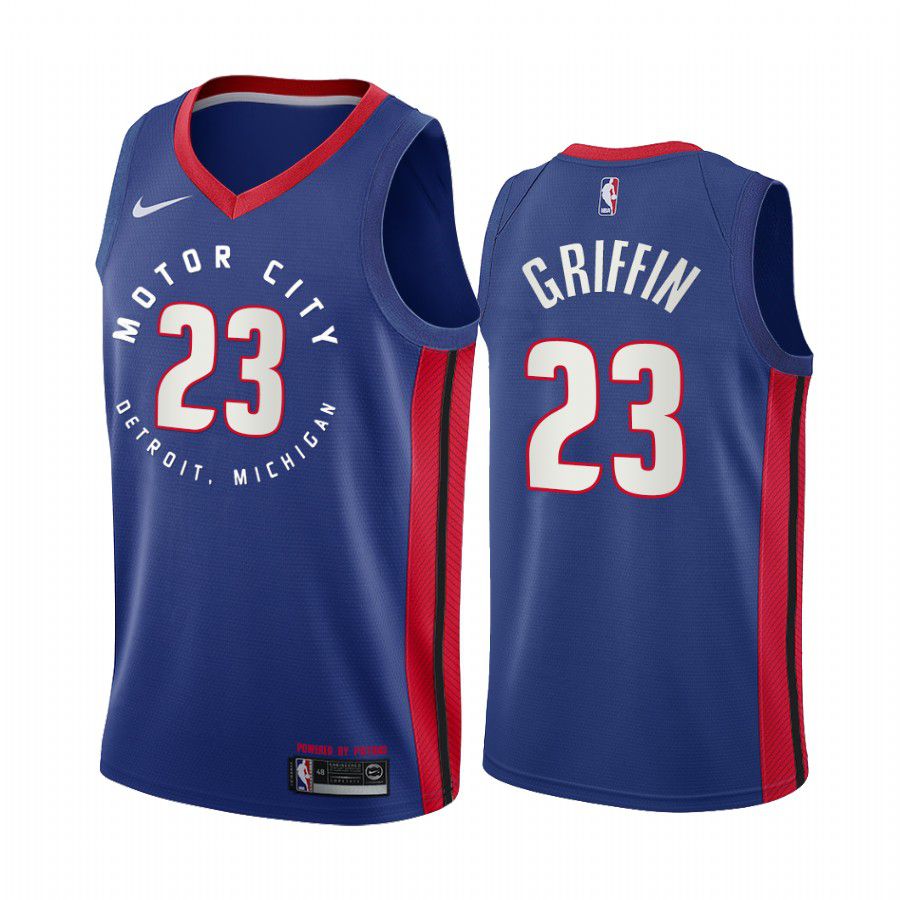 Men Detroit Pistons #23 blake griffin navy motor city edition 2020 nba jersey